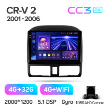 Android head unit Teyes CC3 4+32 Gb Honda CR-V 2 CRV 2001-2006 9" 2k