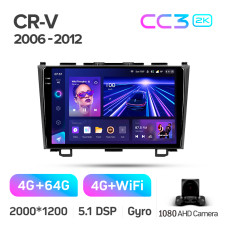 Android head unit Teyes CC3 4+64 Gb Honda CR-V CR-V 3 RE 2006-2012 9" 2k