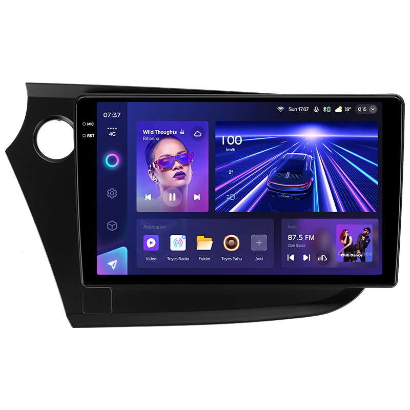 Android head unit Teyes CC3 6+128 Gb with 360° surround view° Honda Insight 2 LHD 2009-2014 9" 2k