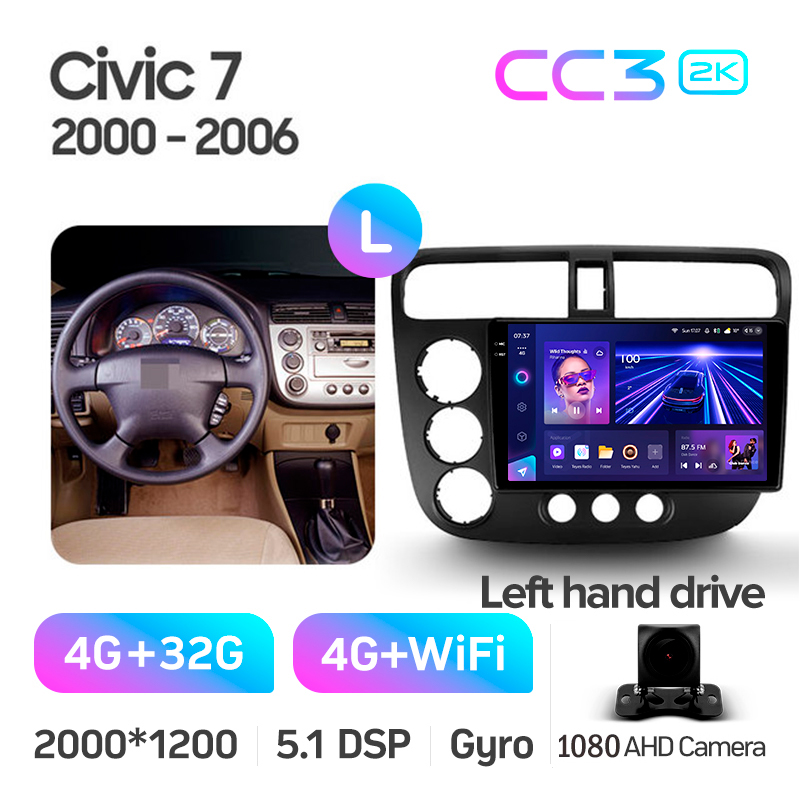 Magallanes Teyes CC3 4+32 GB Honda Civic VII (2000–2006) 9