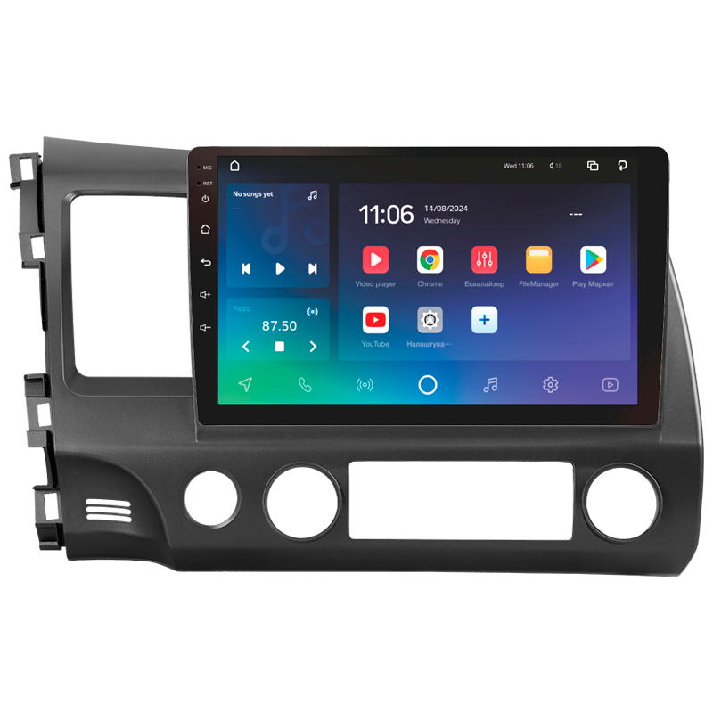 Android head unit SIGMA X10432 ANDROID 10 4+32 Gb 4G DSP Honda Civic 8 FK FN FD 2005-2012 10"