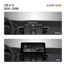 Android head unit Teyes LUX ONE 4+32 Gb Honda CR-V CRV 4 RM RE 2011-2018 (C) 12.3"