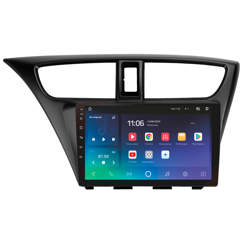 Android head unit SIGMA X9432 ANDROID 10 4+32 Gb 4G DSP Honda Civic 9 FK FB 2012-2017 9"