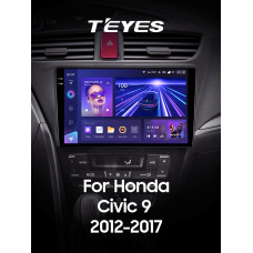 Android head unit Teyes CC3 6+128 Gb with 360° surround view° Honda Civic 9 FK FB 2012-2017 9" 2k