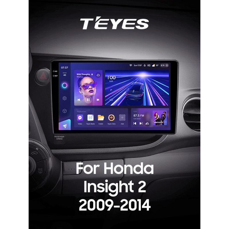 Android head unit Teyes CC3 6+128 Gb with 360° surround view° Honda Insight 2 LHD 2009-2014 9" 2k