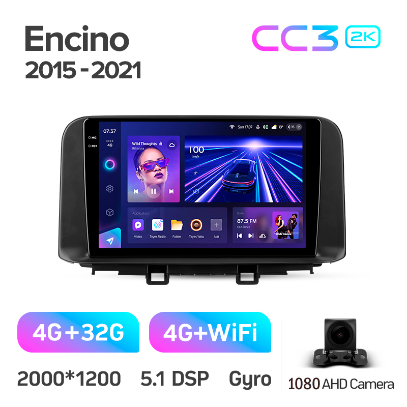Stacja głośnikowa Teyes CC3 4+32 GB Hyundai Encino 2018–2019, 10