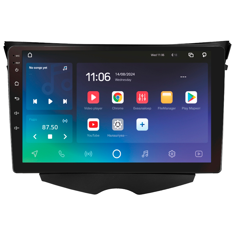 Android head unit SIGMA X9432 ANDROID 10 4+32 Gb 4G DSP Hyundai Veloster FS 2011 - 2017 (A) 9"