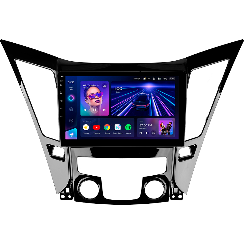 Android head unit Teyes CC3 4+32 Gb Hyundai Sonata 6 YF 2009-2014 (B) 9"