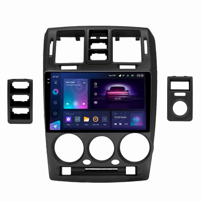 Android head unit Teyes CC3 4+32 Gb Hyundai GETZ 1 2002-2011 LHD BLACK 9" 2k