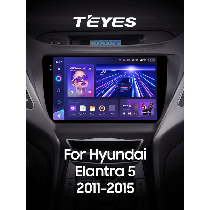 Android head unit Teyes CC3 6+128 Gb Hyundai Elantra 5 JK GD MD UD 2010-2016 (F1) 9" 2k
