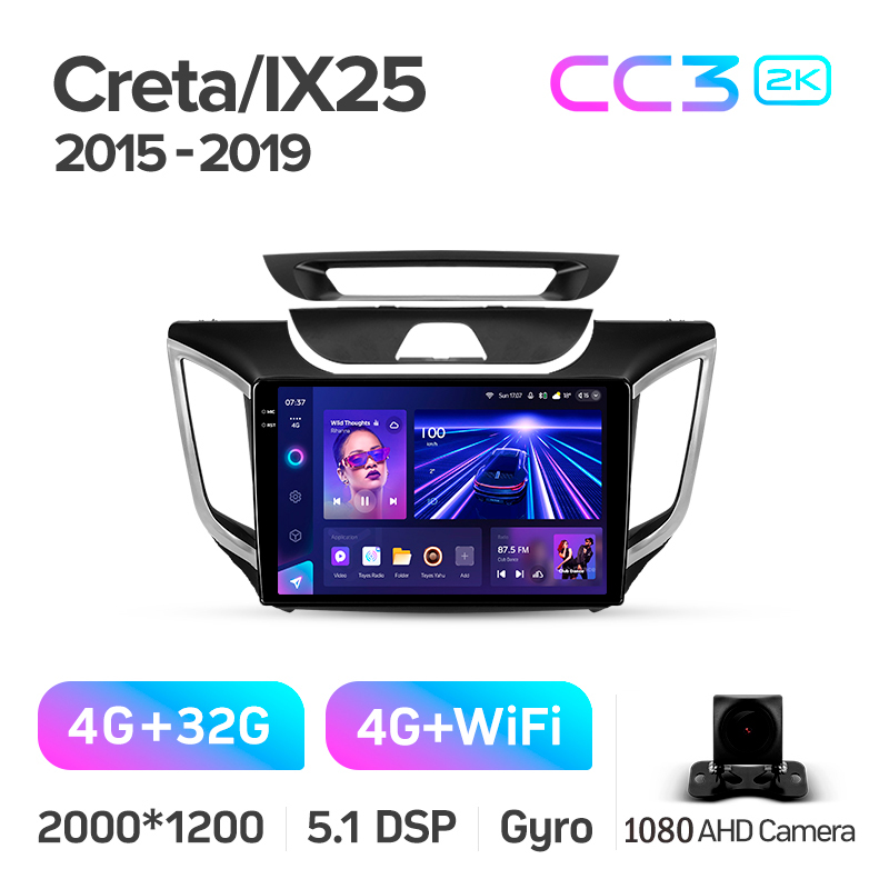 Odtwarzacz multimedialny Teyes CC3 4+32 GB do Hyundai Creta IX25 (2015–2019), 10
