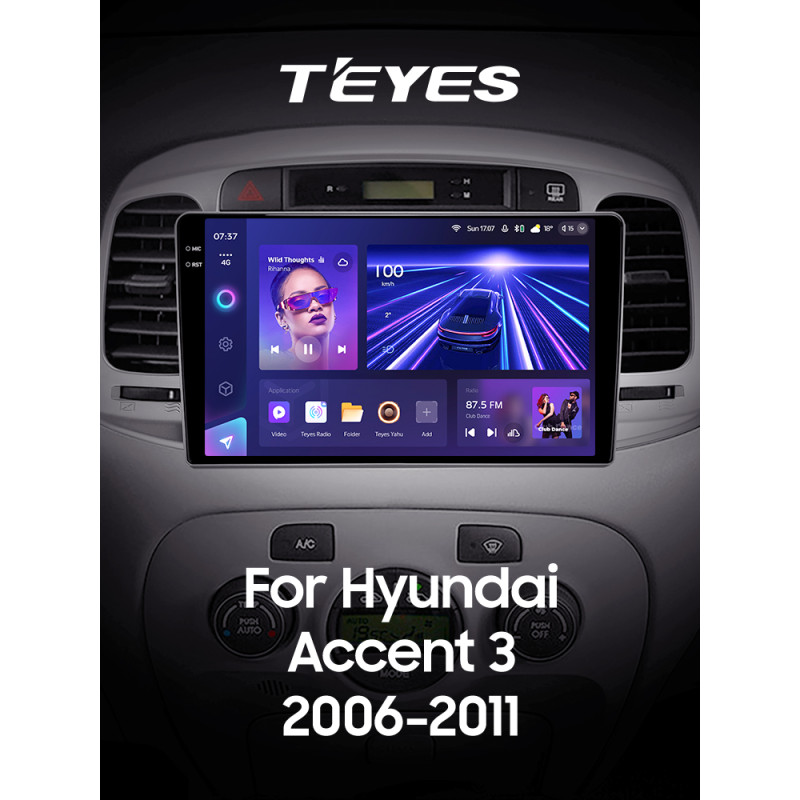 Fest eingebaute Radioanlage Teyes CC3 4+32 GB Hyundai Accent 3 (2006–2011) 9