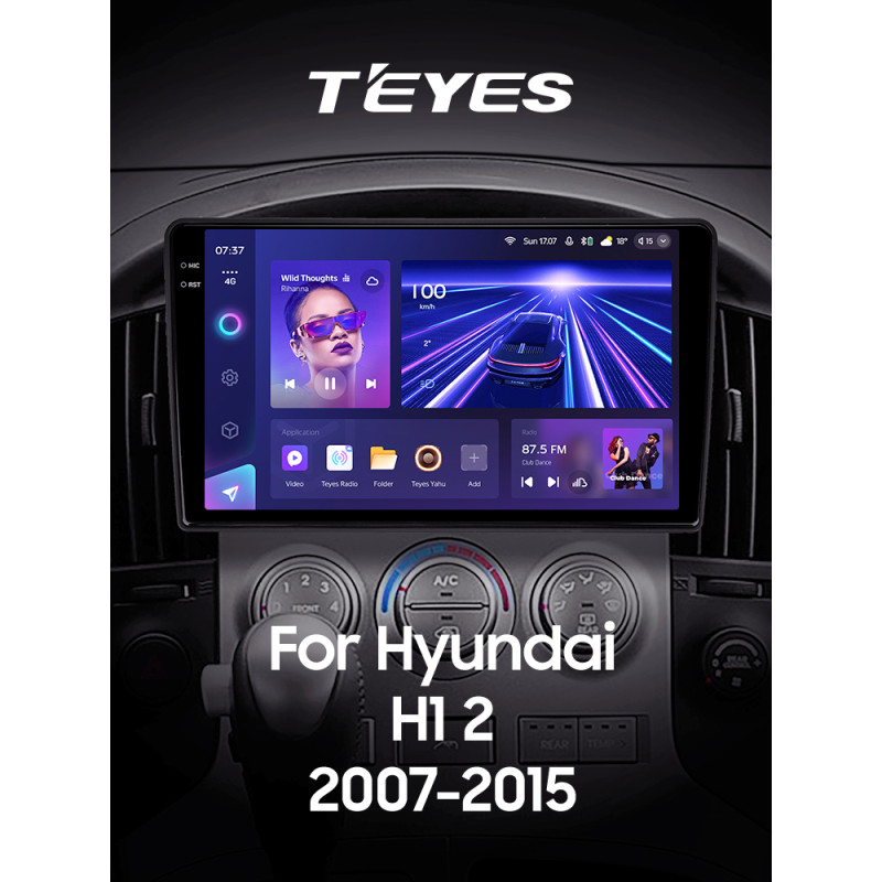Android head unit Teyes CC3 6+128 Gb Hyundai H1 II 2 TQ 2007-2015 (F1) 9" 2k