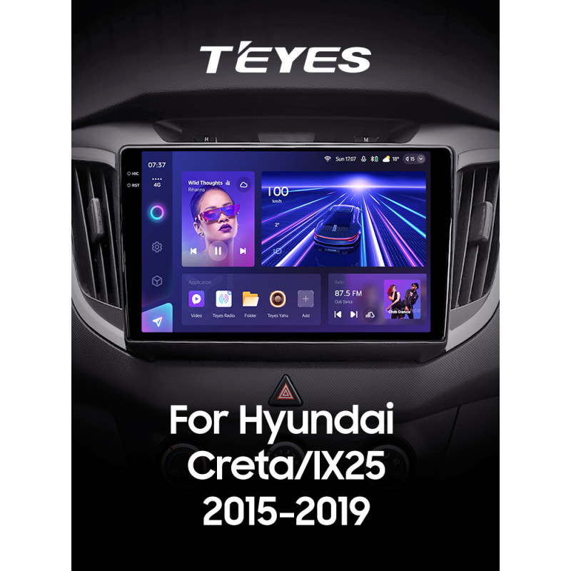 Android head unit Teyes CC3 4+64 Gb Hyundai Creta IX25 2015-2019 10" 2k