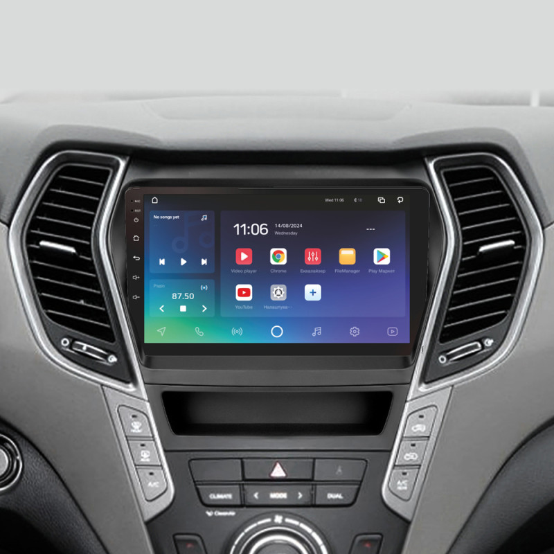 Android head unit SIGMA X9432 ANDROID 10 4+32 Gb 4G DSP Hyundai Santa Fe 3 2013-2016 (A) 9"