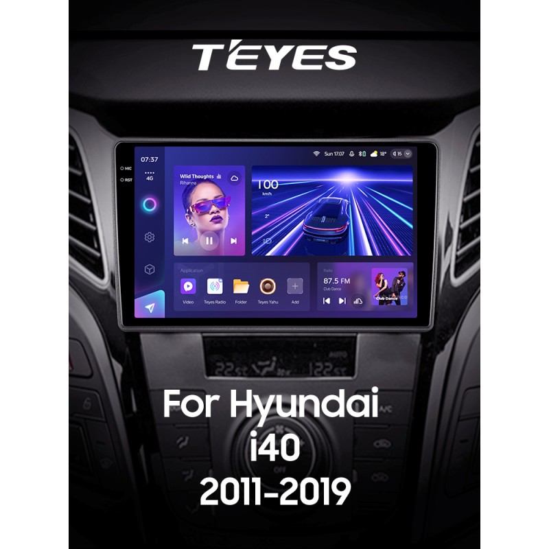 Android head unit Teyes CC3 4+64 Gb Hyundai i40 2011-2019 9" 2k