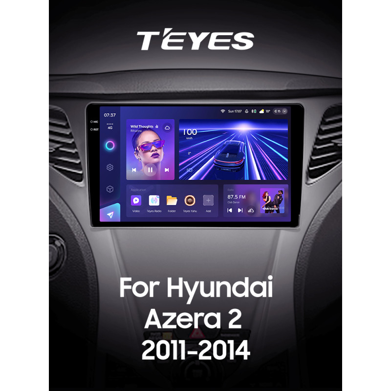 Festplatten-Magnetophon Teyes CC3 6+128 GB Hyundai Azera 2 II (2011–2014), 9