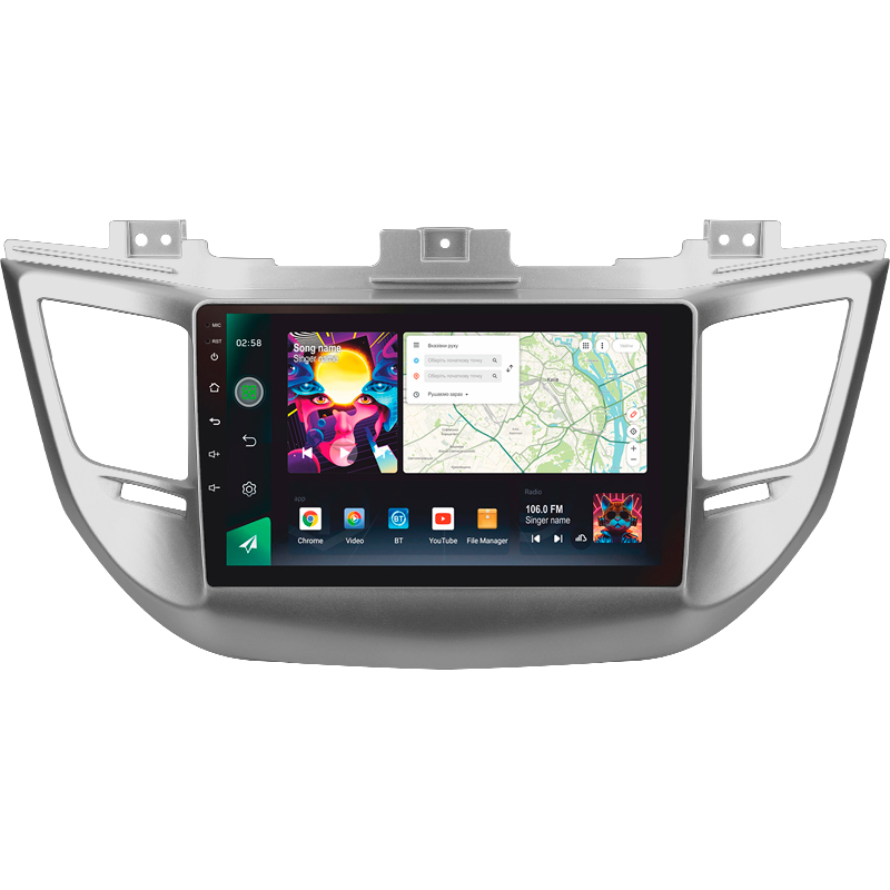 Stacja radiowo-głośnikowa SIGMA PRO 9464 ANDROID 10 4+64 GB 4G DSP Hyundai Tucson 3 2015–2018 (A) 9