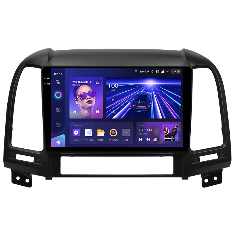 Android head unit Teyes CC3 6+128 Gb with 360° surround view° Hyundai Santa Fe 2 2006-2012 9" 2k