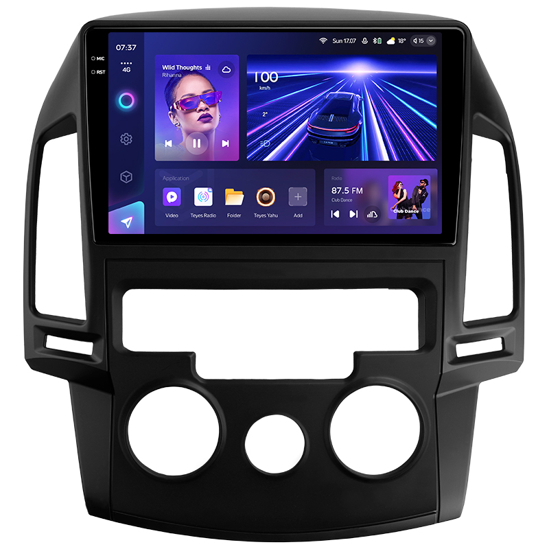 Stamm-Magnetophon Teyes CC3 6+128 GB mit 360°-Rundumsichtkamera für Hyundai i30 1 FD (2007–2012, F1) 9