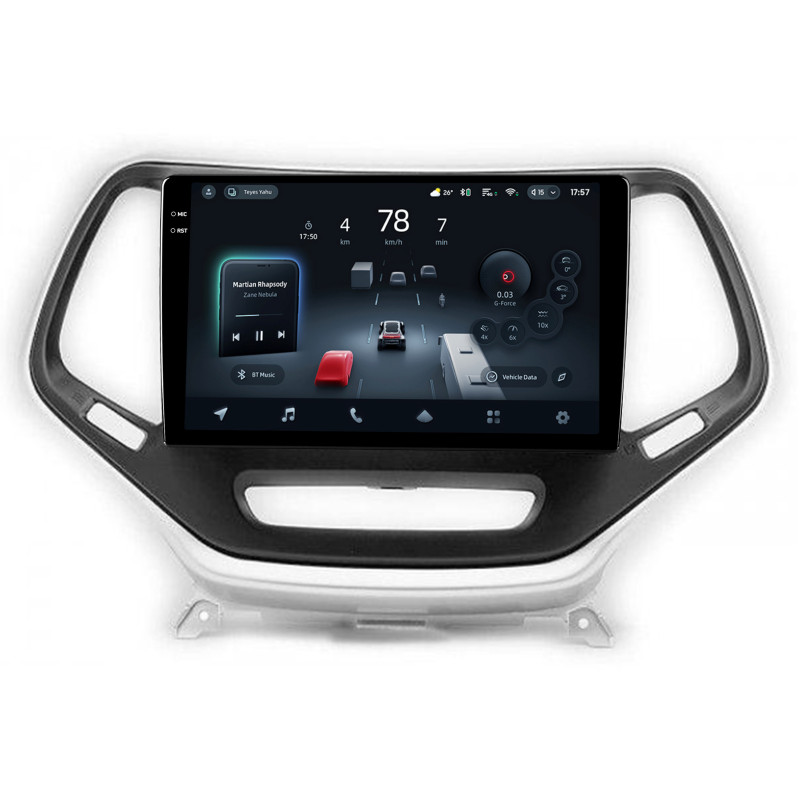 Magazynfoniczny system Teyes CC4 Pro 8+128 GB do Jeep Cherokee 5 KL (2014–2018), kolor srebrny, 10