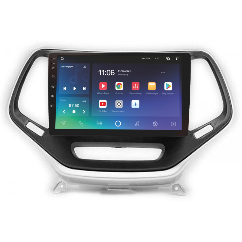 Android head unit SIGMA X10464 ANDROID 10 4+64 Gb 4G DSP Jeep Cherokee 5 KL 2014-2018 silver 10"