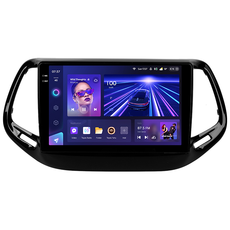 Android head unit Teyes CC3 6+128 Gb Jeep Compass 2 MP 2016-2018 10" 2k