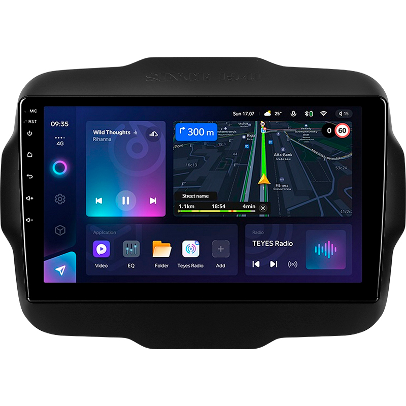 Android head unit Teyes CC3L 4+32 Gb Jeep Renegade 2014-2018 9"