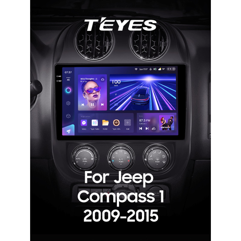 Android head unit Teyes CC3 4+32 Gb Jeep Compass 1 MK 2009-2015 10" 2k