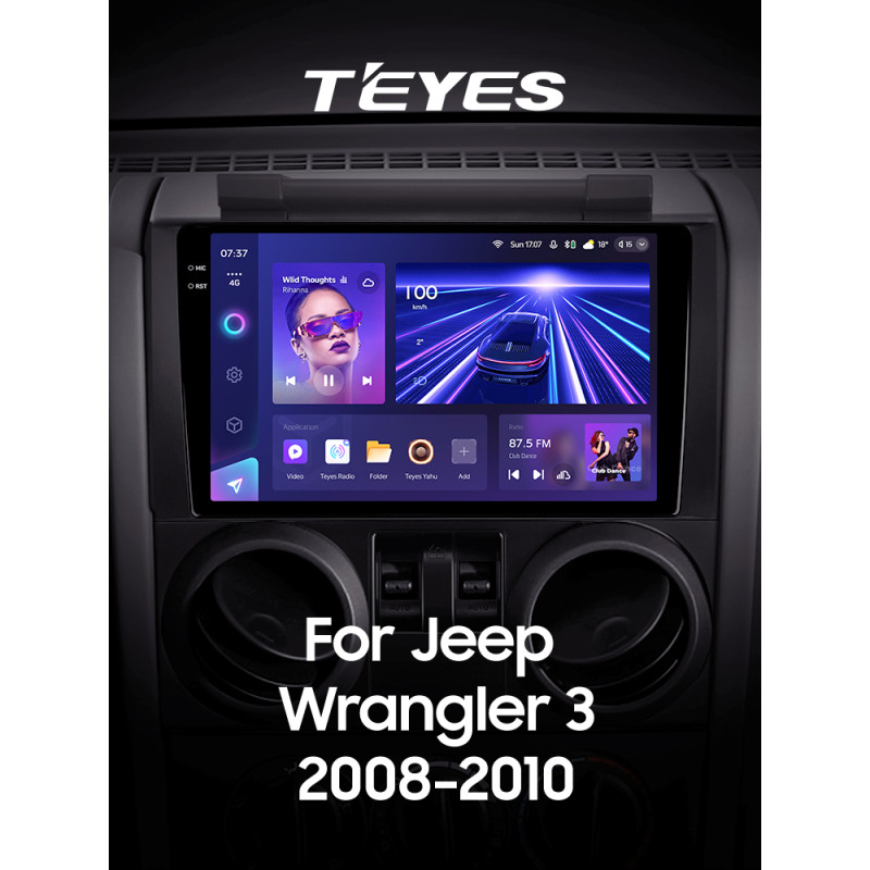 Android head unit Teyes CC3 6+128 Gb with 360° surround view° Jeep Wrangler 3 JK (F1) 2008-2010 9" 2k (L1)