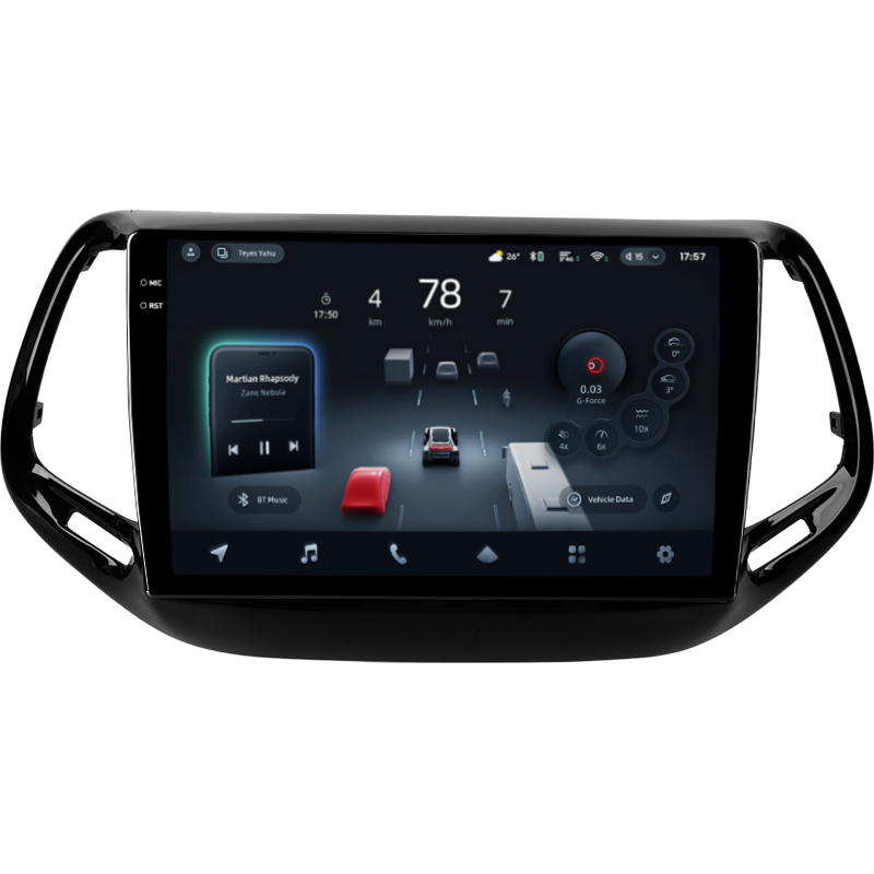 Android head unit Teyes CC4 Pro 12+256 Gb Jeep Compass 2 MP 2016-2018 10" 2k