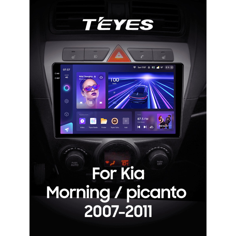 Android head unit Teyes CC3 6+128 Gb with 360° surround view° Kia Morning picanto 2007-2011 9" 2k
