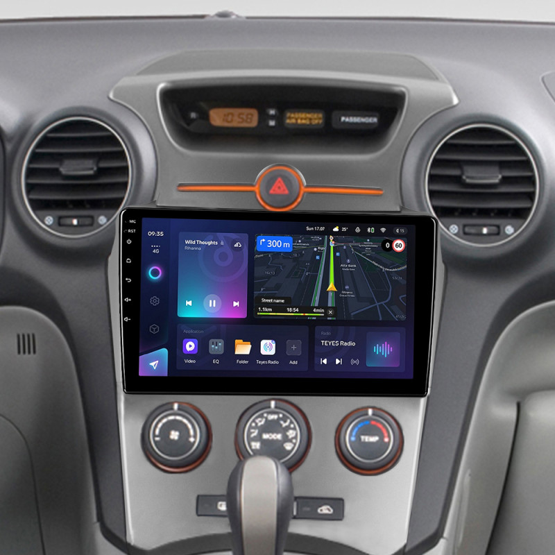 Android head unit Teyes CC3L 4+64 Gb Kia Carens UN 2006-2012 (F1) 9"
