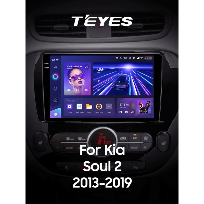 Android head unit Teyes CC3 4+64 Gb Kia Soul 2 PS 2013-2019 (A) 9" 2k