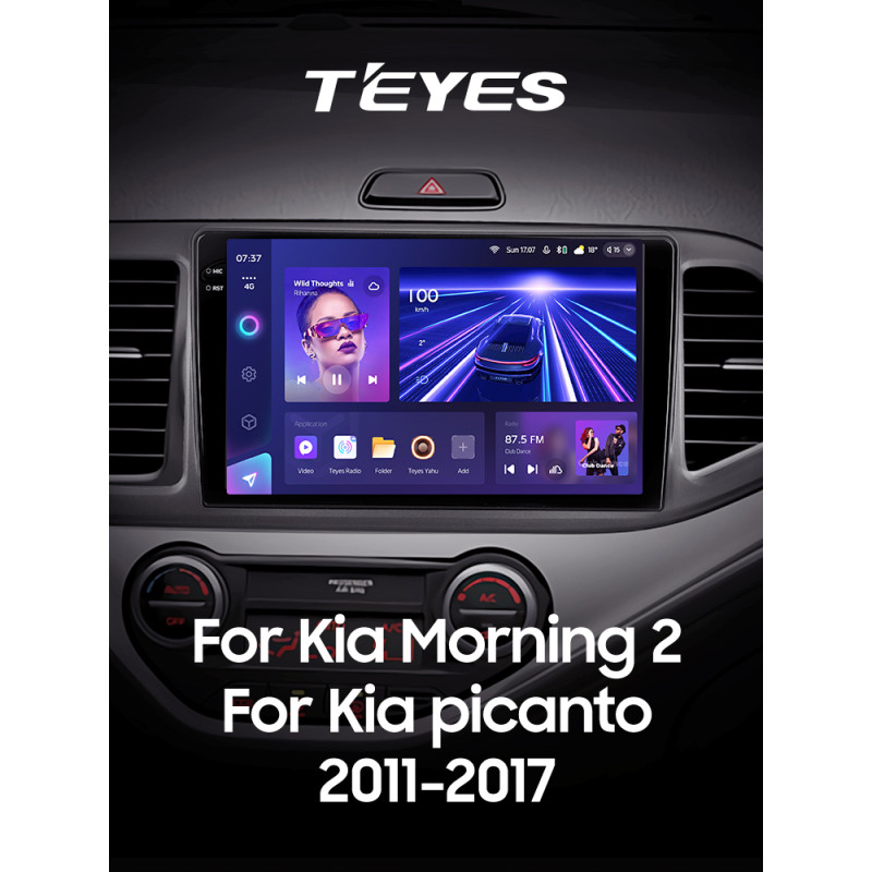 Android head unit Teyes CC3 6+128 Gb with 360° surround view° Kia Morning 2011-2017 9" 2k