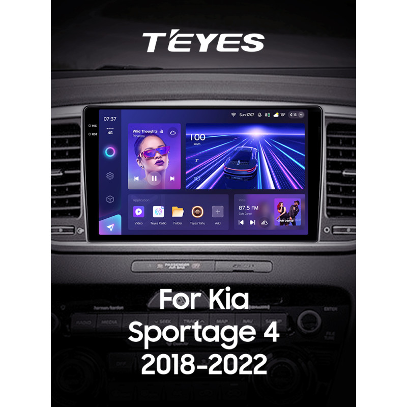 Android head unit Teyes CC3 4+64 Gb Kia Sportage 4 QL 2018-2022 (A) 9" 2k