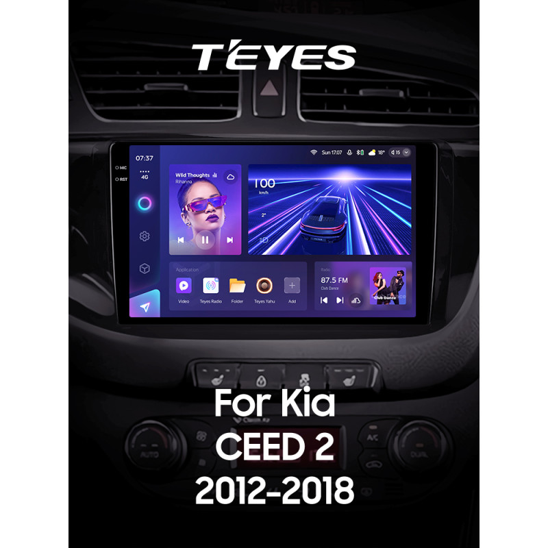 Android head unit Teyes CC3 4+32 Gb Kia CEED Cee'd 2 JD 2012-2018 9" 2k