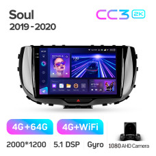 Android head unit Teyes CC3 4+64 Gb Kia Soul SK3 2019-2020 9" 2k