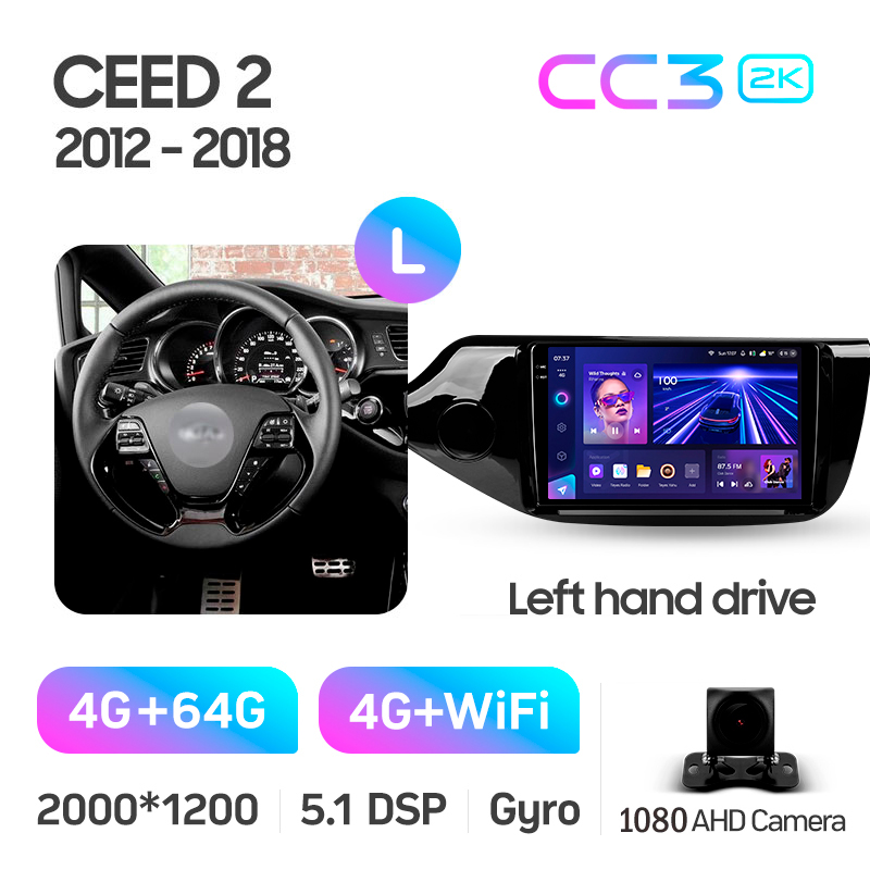 Magazynofon Teyes CC3 4+64 GB do Kia Ceed Cee'd 2 JD (2012–2018), 9