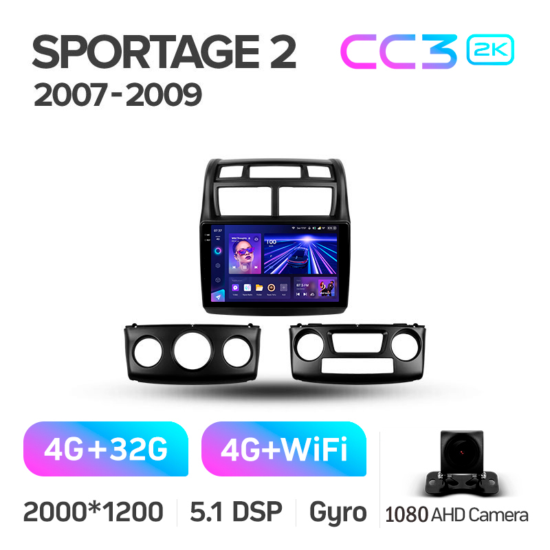 Štátní magnetofon Teyes CC3 4+32 GB pro Kia Sportage 2 (2007–2009), 9