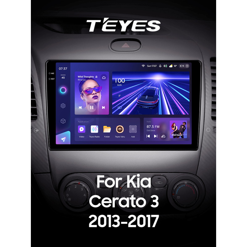 Android head unit Teyes CC3 6+128 Gb with 360° surround view° Kia Cerato 3 YD 2013-2017 (F1) (C) 9" 2k
