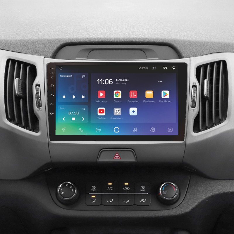 Android head unit SIGMA X9432 ANDROID 10 4+32 Gb 4G DSP Kia Sportage 3 SL 2010-2016 (C) 9"