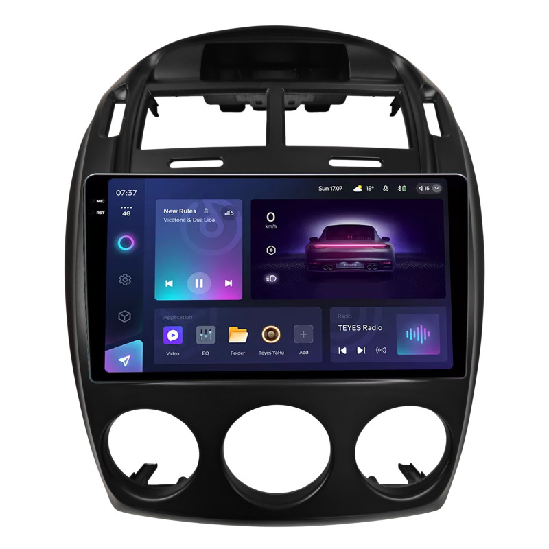 Android head unit Teyes CC3 6+128 Gb Kia Cerato 1 LD 2005-2006 Manual Black 9" 2k