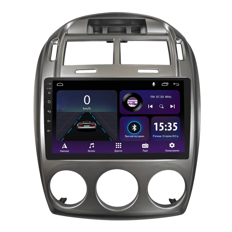 Android head unit SIGMA E9232 ANDROID 10 2+32 Gb Kia Cerato 1 LD 2005-2006 Manual Silver 9"
