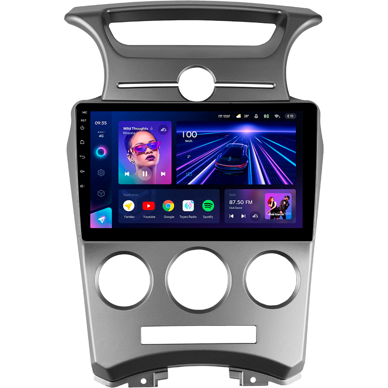 Android head unit Teyes CC3 4+32 Gb Kia Carens UN 2006-2012 (F1) 9"