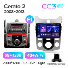 Android head unit Teyes CC3 6+128 Gb Kia Cerato 2 TD 2008-2013 (F1) 9" 2k