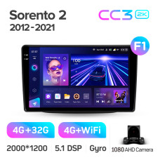 Android head unit Teyes CC3 4+32 Gb Kia Sorento 2 II XM 2012 - 2021 (F1) 9" 2k