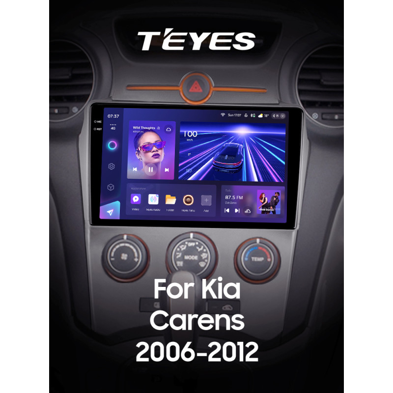 Android head unit Teyes CC3 4+64 Gb Kia Carens UN 2006-2012 (F1) 9" 2k