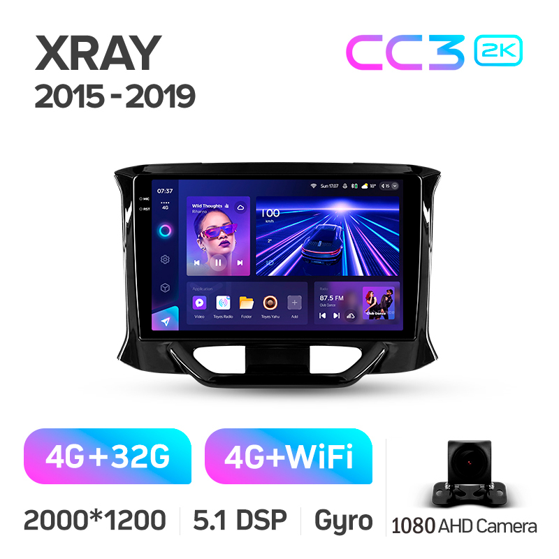 Android head unit Teyes CC3 4+32 Gb LADA Xray 2015-2019 9" 2k