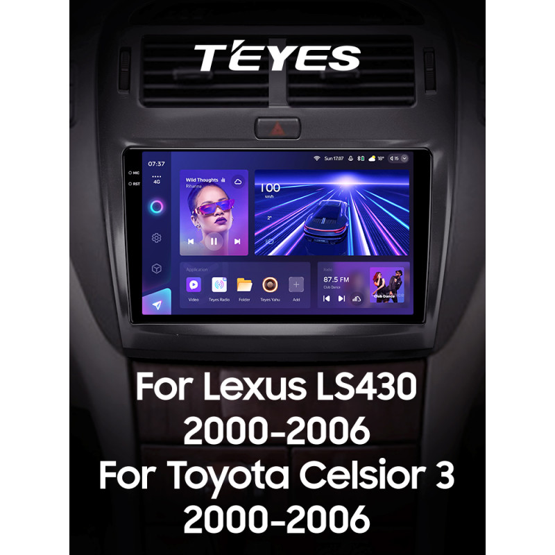 Android head unit Teyes CC3 4+32 Gb Lexus LS430 XF30 LS 430 For Toyota Celsior XF30 (F1) 2000-2006 9" 2k (L3)
